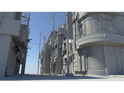 Japan Modern Street Scene 3D model