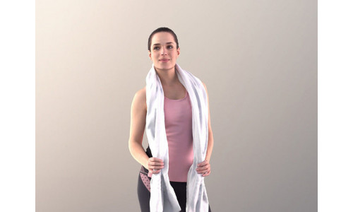 Juliette 10781 - Sport Girl with towel Low-poly 3D model