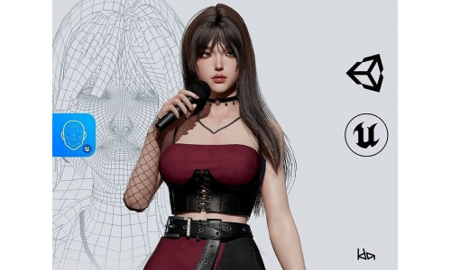 K-POP SERIES Ryu - Game Ready Low-poly 3D model