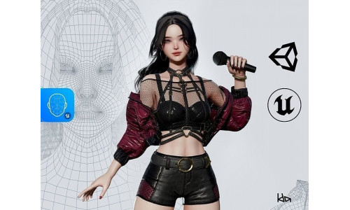 K-POP SERIES Sun - Game Ready Low-poly 3D model