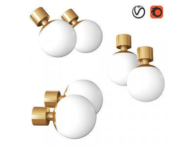 KAISHI Pawn Wall And Ceiling Lamp 3D model