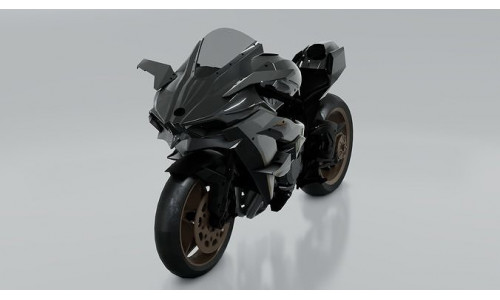 Kawasaki Ninja H2R Low-poly 3D model