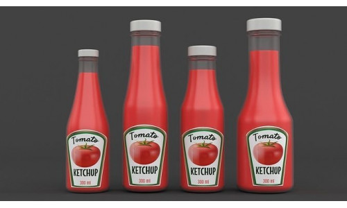 Ketchup Bottle Collection 3D model
