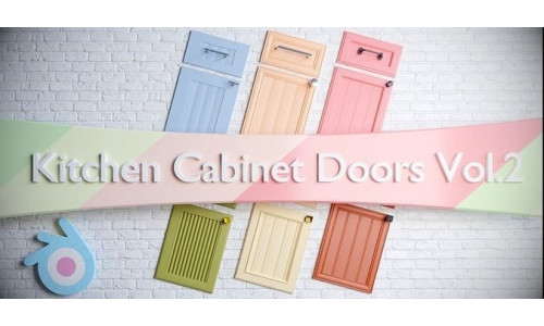 Kitchen Cabinet Doors V2 Low-poly 3D model