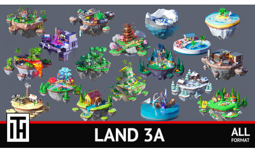 Land 3A Low-poly 3D model