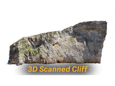 Large Coast Cliff PBR Scan 02 Low-poly 3D model