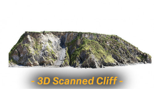 Large Coast Cliff PBR Scan 03 Low-poly 3D model