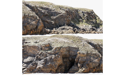 Large Coast Line Cliff PBR Scan 01 Low-poly 3D model