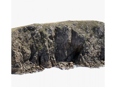 Large Coast Line Cliff PBR Scan 03 Low-poly 3D model
