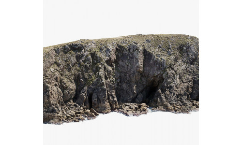 Large Coast Line Cliff PBR Scan 03 Low-poly 3D model