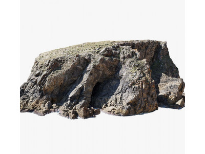 Large Coast Line Cliff PBR Scan 04 Low-poly 3D model