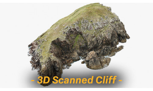 Large Coast Line Cliff PBR Scan 3D model