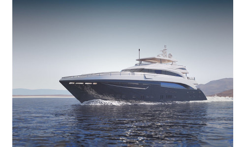 Large luxurious yacht 3D model