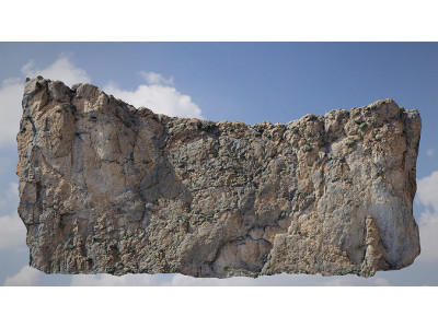 Large Mountain Cliff PBR Scan Low-poly 3D model