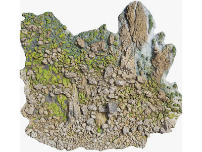 Large Rock Stone Beach PBR Scan Low-poly 3D model