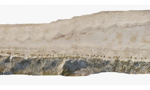 Large Sand Beach PRB Scan Low-poly 3D model