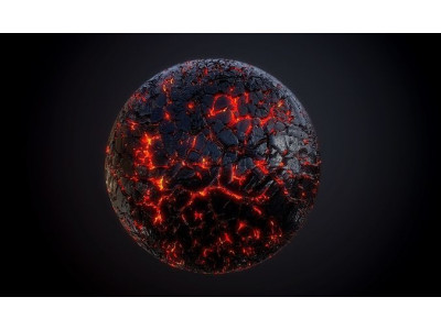 Lava Rock Ground Terrain Seamless PBR Texture Texture