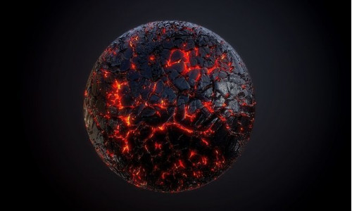 Lava Rock Ground Terrain Seamless PBR Texture Texture