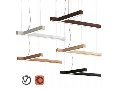 Led40 L Pendant by TUNTO Lighting 3D model