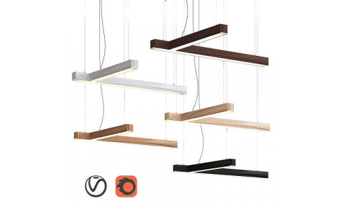 Led40 L Pendant by TUNTO Lighting 3D model