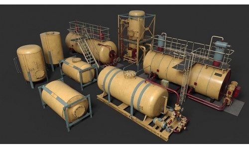Liquid storage pack 3D model