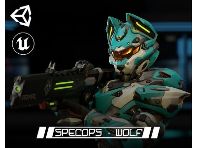 Liv - SpecOps Wolf Low-poly 3D model