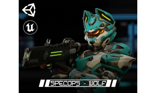 Liv - SpecOps Wolf Low-poly 3D model