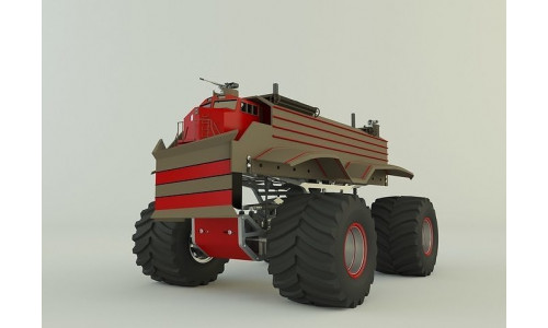 locomotive monster trucks 3D model
