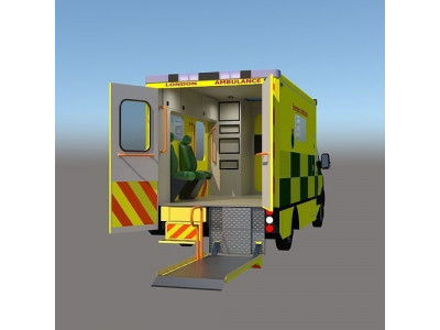 London Emergency Service Ambulance - Mercedes Benz Van 3D model