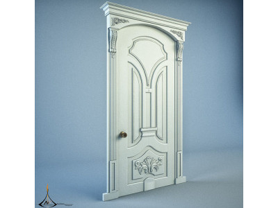 Low classic door  3D model