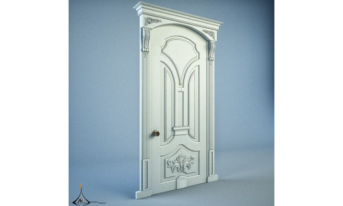 Low classic door  3D model