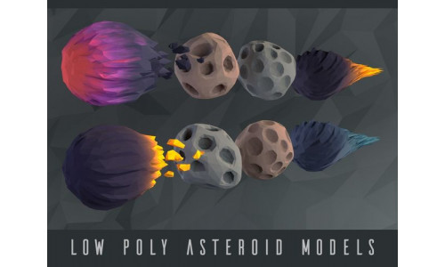 Low poly Asteroids Low-poly 3D model