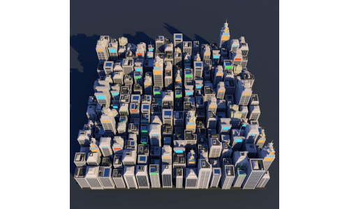 Low Poly City Mega Pack Low-poly 3D model