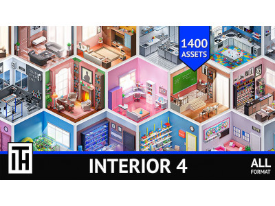 Interior 4 Low-poly 3D model