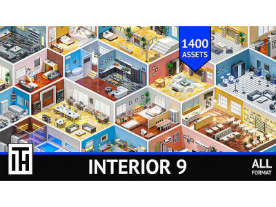 Interior 9 Low-poly 3D model