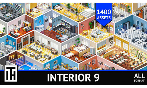 Interior 9 Low-poly 3D model