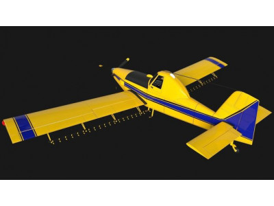 Low Poly PBR Crop Duster Low-poly 3D model