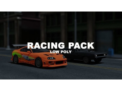 LOW POLY RACING PACK Low-poly 3D model