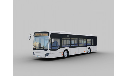 Lowpoly City Bus with interior Low-poly 3D model