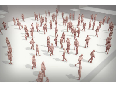 Lowpoly People Crowd Low-poly 3D model