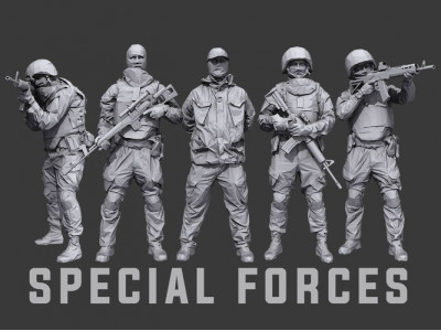 Lowpoly Special Forces Pack Low-poly 3D model