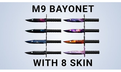 M9 Bayonet Knife with 8 Skin - Low Poly Game Ready Low-poly 3D model