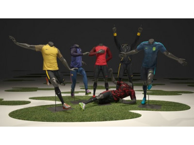 Male mannequin Nike Football pack  3D model