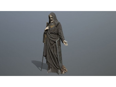 Man Statue 3 Low-poly 3D model