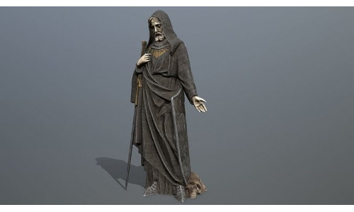 Man Statue 3 Low-poly 3D model