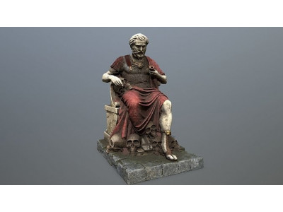 Man Statue Low-poly 3D model