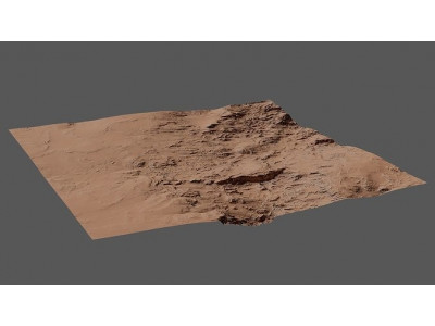 Mars Terrain Low-poly 3D model