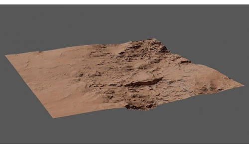 Mars Terrain Low-poly 3D model