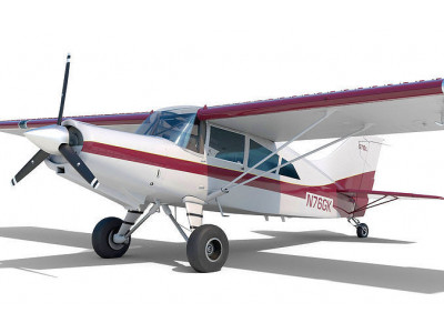 Maule light aircraft with interior 3D model