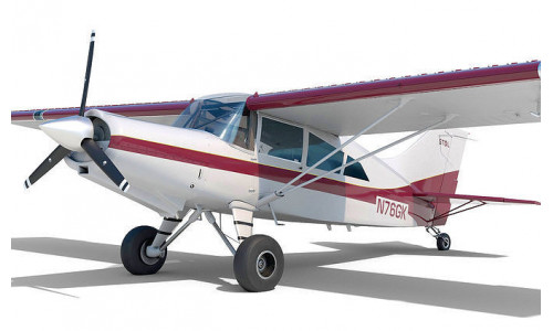 Maule light aircraft with interior 3D model